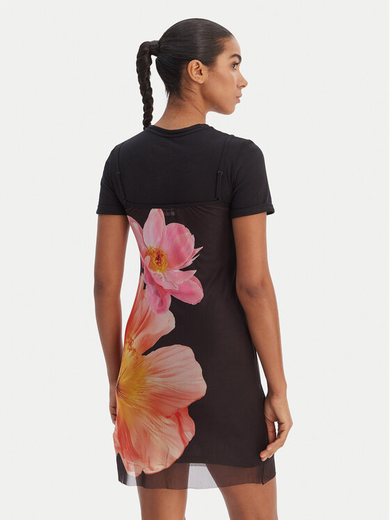 Desigual Desigual Плетена рокля 26SWVK20 Черен Slim Fit