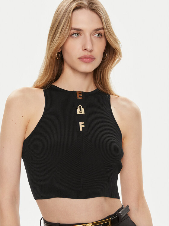 Elisabetta Franchi Elisabetta Franchi Τοπ TK-06B-42E2 Μαύρο Slim Fit