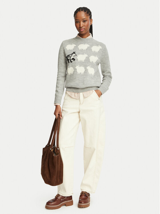 Weekend Max Mara Weekend Max Mara Светр Nitra 2625366272 Сірий Regular Fit