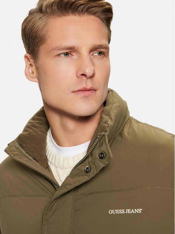 Guess Guess Kurtka zimowa M4BL20 WGII2 Khaki Regular Fit