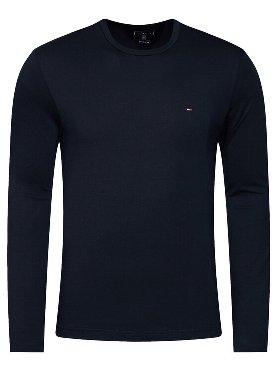 Tommy Hilfiger Tommy Hilfiger S dlhými rukávmi Logo MW0MW09096 Tmavomodrá Regular Fit
