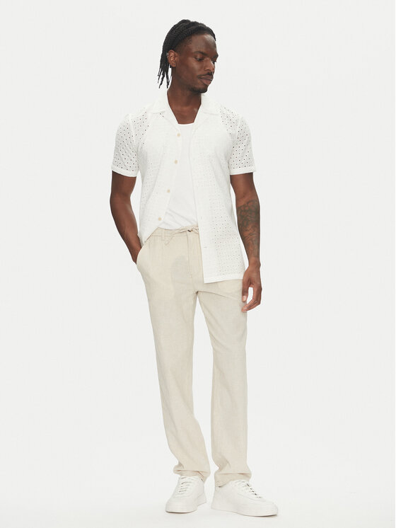 Lindbergh Lindbergh Koszula 30-203569 Biały Relaxed Fit