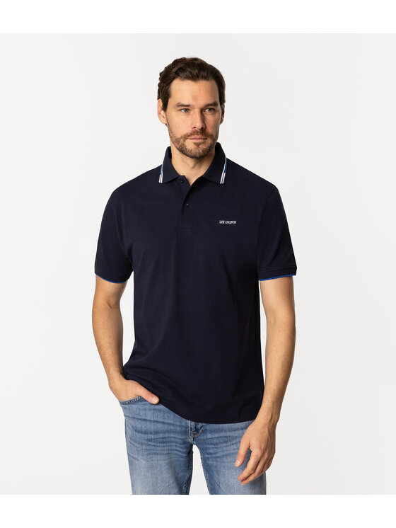 Lee Cooper Lee Cooper Polo TOBIE 5034 Granatowy Regular Fit