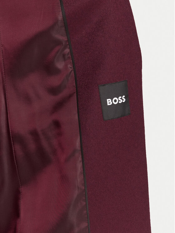 BOSS BOSS Vlněný kabát Classin 50548371 Fialová Regular Fit