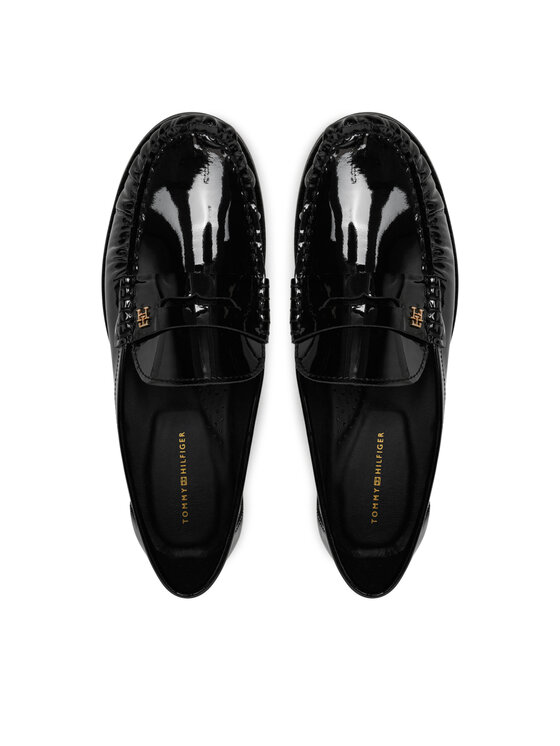 Tommy Hilfiger Tommy Hilfiger Čevlji brez vezalk Loafer Mit Label-Detail FW0FW08565 Črna