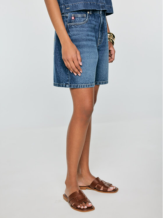 BIG STAR BIG STAR Szorty jeansowe SOLEIL Granatowy Regular Fit