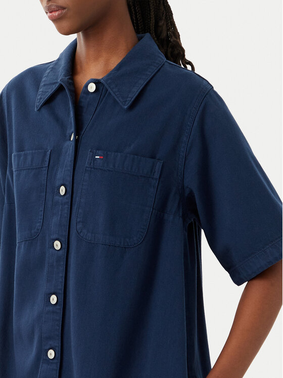 Tommy Jeans Tommy Jeans Sukienka jeansowa DW0DW22847 Granatowy A-Line Fit