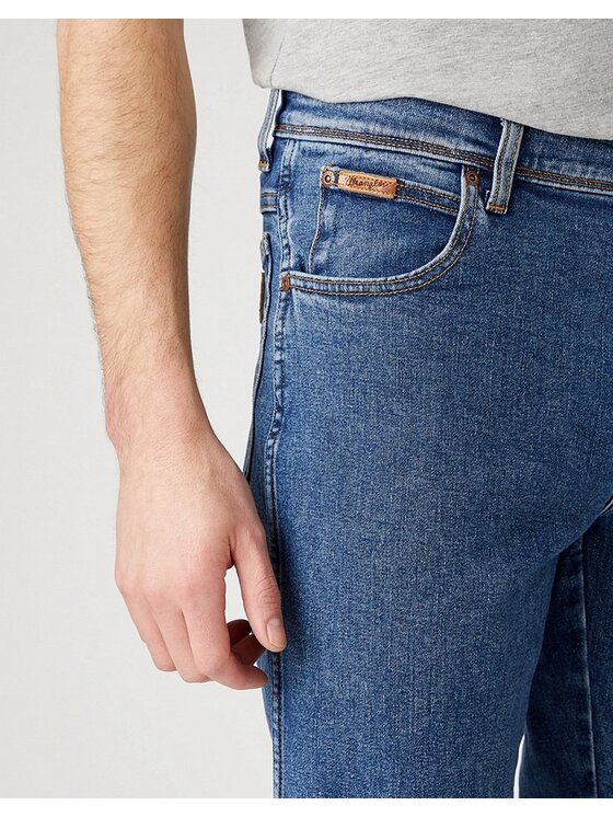 Wrangler Wrangler Jeansy TEXAS SLIM Niebieski Slim Fit