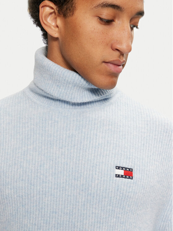 Tommy Jeans Tommy Jeans Гольф DM0DM20602 Блакитний Slim Fit