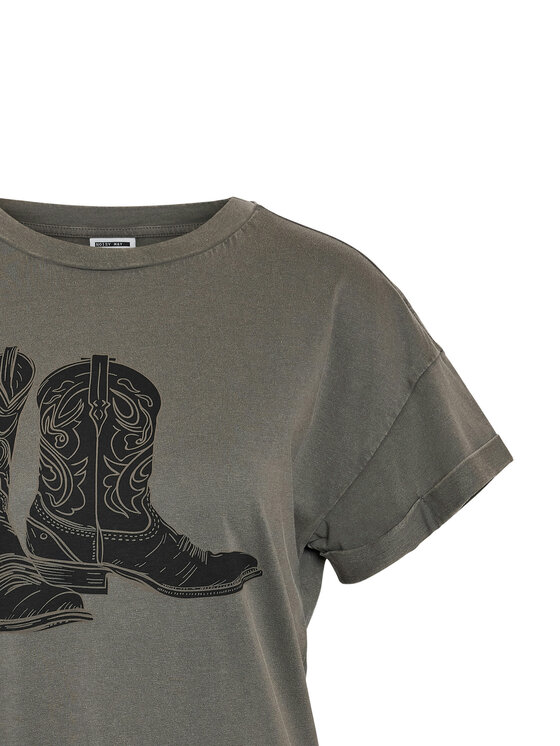Noisy May Noisy May Tricou 27030135 Gri Regular Fit