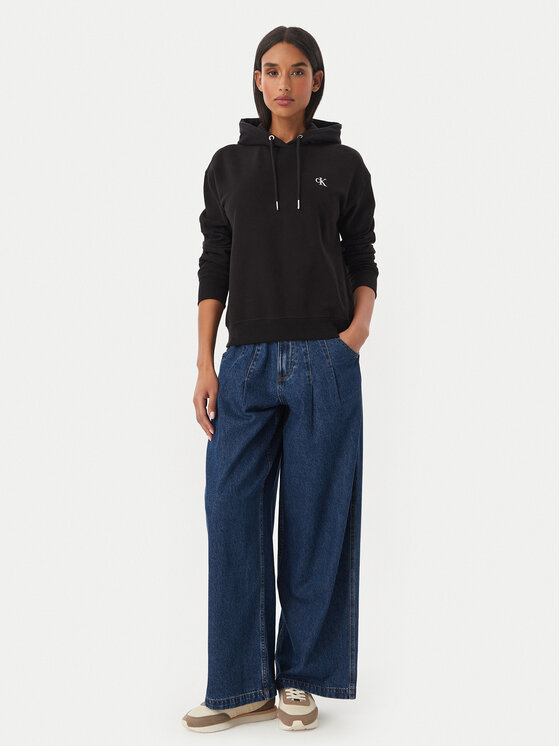 Calvin Klein Jeans Calvin Klein Jeans Džemperis Embroidered Logo J20J213178 Juoda Regular Fit