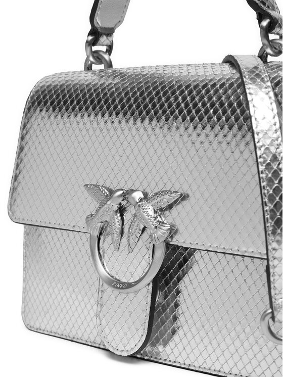 PINKO PINKO Borsetta Love One Top Handle Mini Light AI 24-25 PLTT 100071 A1VG Argento