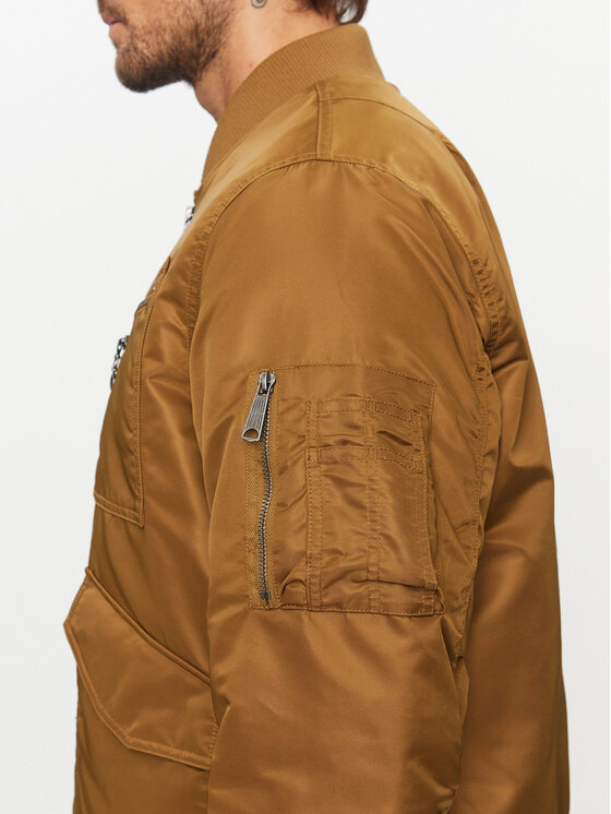 Lee Lee Μπόμπερ μπουφάν 112341653 Καφέ Regular Fit