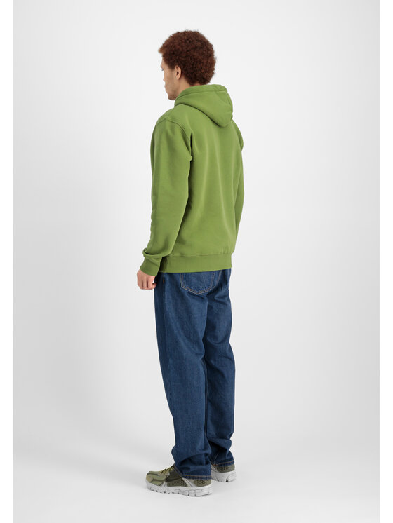 Alpha Industries Alpha Industries Bluza Basic Big Logo Hoodie Zielony Regular Fit