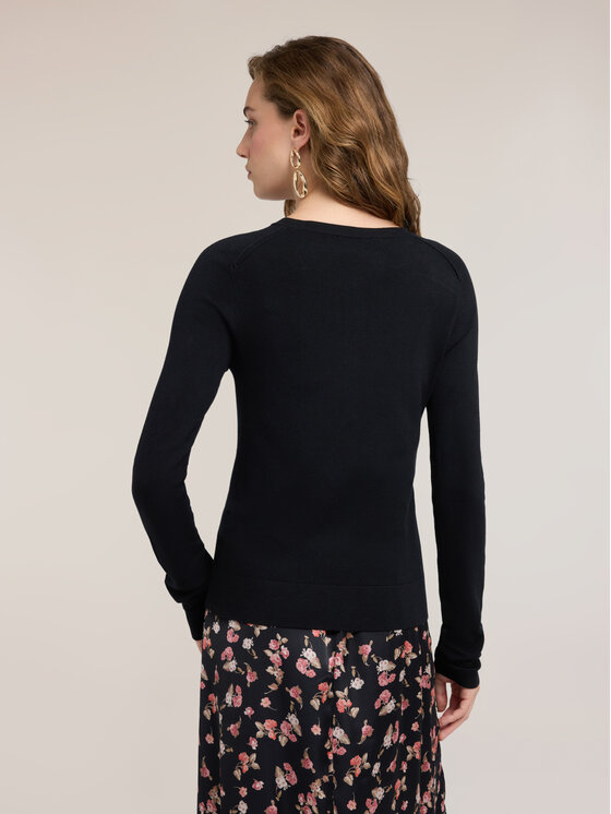 Motivi Motivi Cardigan M268W003984N033 Nero Slim Fit