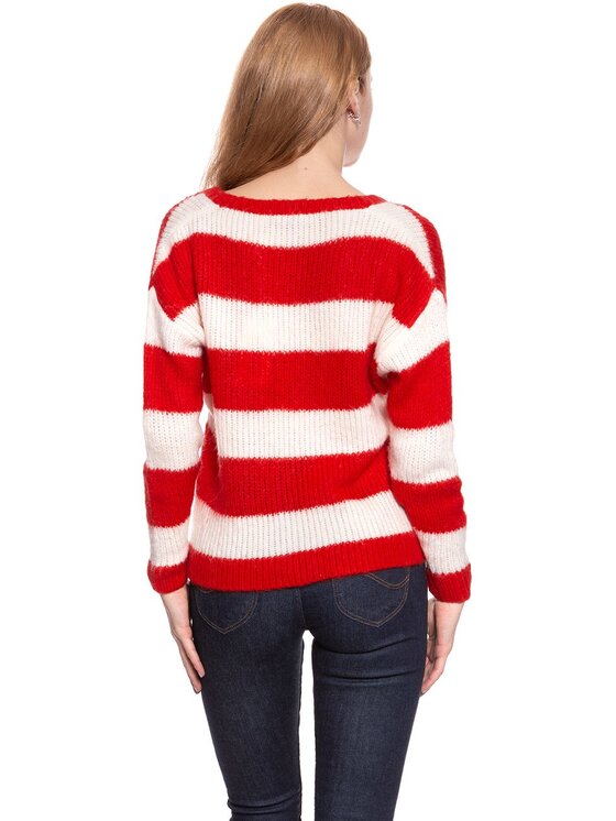 Wrangler Wrangler Sweter LOOSE KNIT Biały Regular Fit