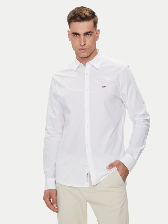 Tommy Jeans Tommy Jeans Риза Entry DM0DM19519 Бял Regular Fit