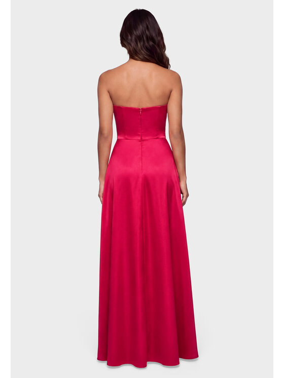 Ombre Ombre Sukienka wieczorowa LA-OM-DLR454 Czerwony Regular Fit