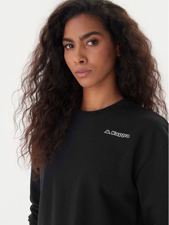 Kappa Kappa Majica dugih rukava Logo Fekka 371M5EW Crna Regular Fit