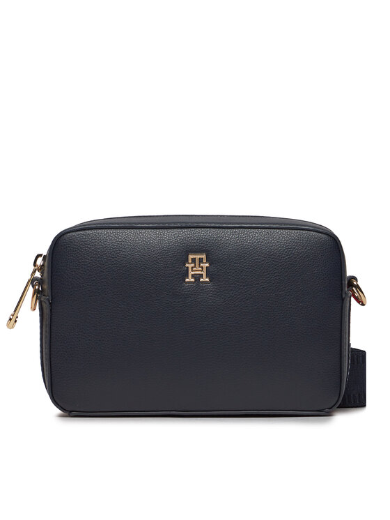 Geantă Tommy Hilfiger Th Essential Sc Camera Corp AW0AW15707 Bleumarin
