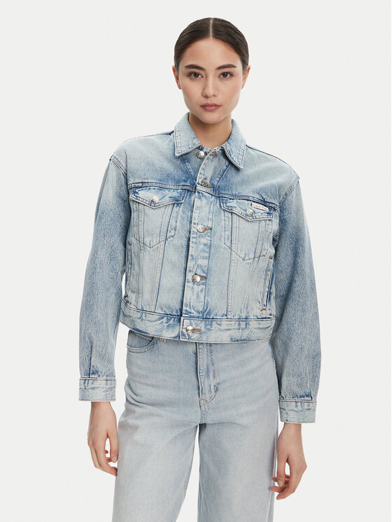 Calvin Klein Jeans Calvin Klein Jeans Jeansová bunda 90s LV047C791G Modrá Relaxed Fit