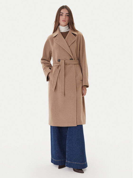Weekend Max Mara Weekend Max Mara Kevad-sügis mantel Cascia 2525016072 Beež Regular Fit