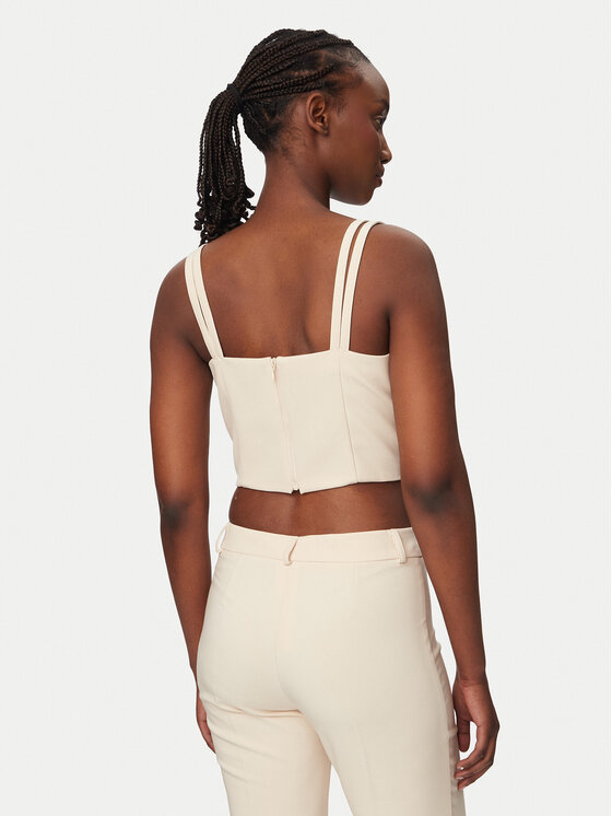 Rinascimento Rinascimento Top CFC0127891003 Béžová Slim Fit
