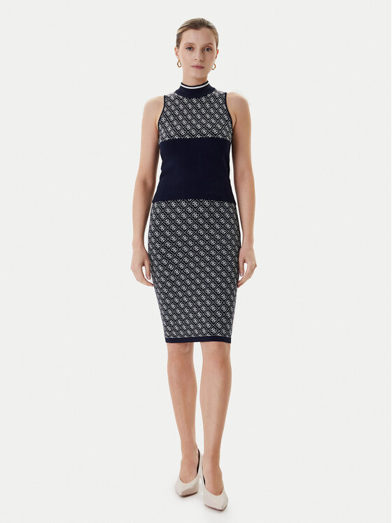 Guess Guess Džemperis W3YR26 Z37K0 Tumši zils Regular Fit