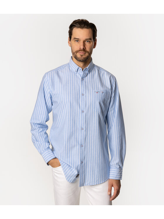 Lee Cooper Lee Cooper Koszula NEW TENBY PL39 Niebieski Comfort Fit