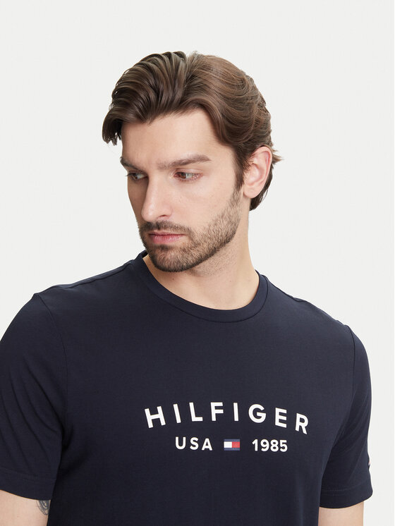 Tommy Hilfiger Tommy Hilfiger Tricou Fathers Day MW0MW39356 Bleumarin Regular Fit