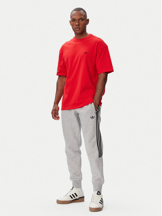 adidas adidas Тишърт Trefoil Essentials HZ1003 Червен Loose Fit