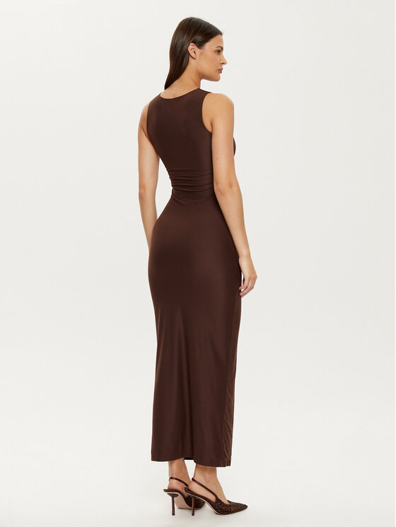 Guess Guess Trikotažinė suknelė W4YK0J KCDE0 Ruda Slim Fit