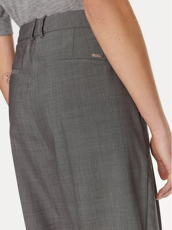 BOSS Boss Kalhoty z materiálu Tenly 50505608 Šedá Straight Fit