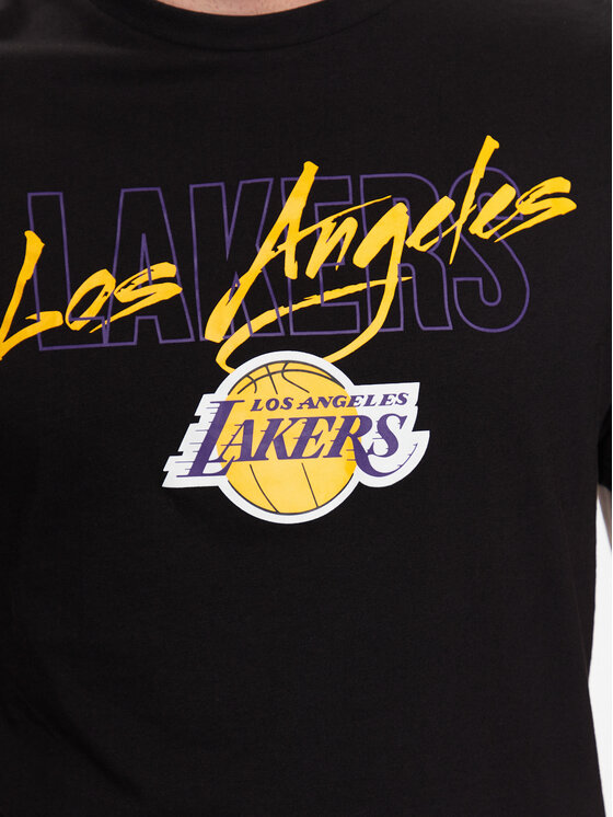 LA Lakers NBA Script Black T-Shirt