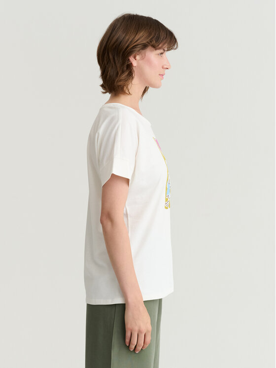 TATUUM TATUUM T-Shirt MONKI 1 Kremowy Classic Fit
