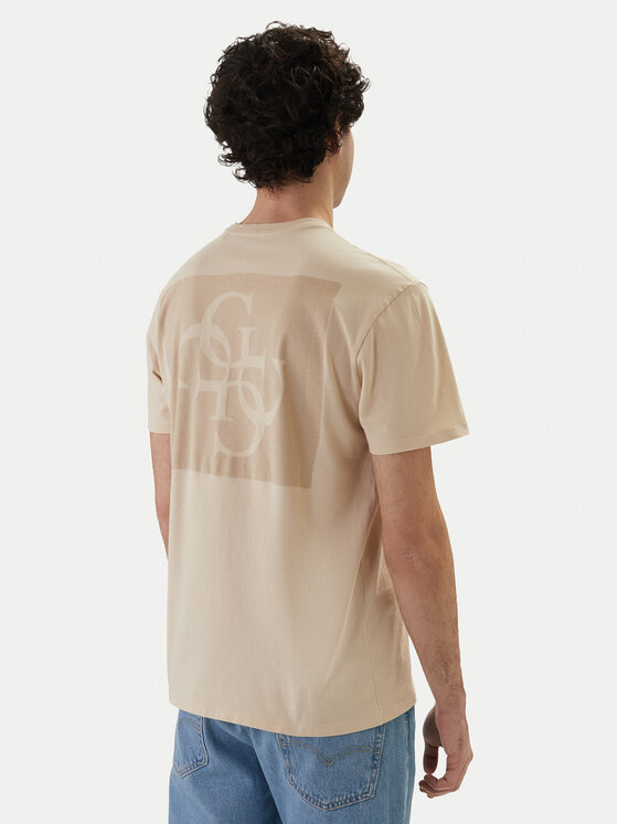Guess Guess T-Shirt M6GI27 K3249 Μπεζ Regular Fit