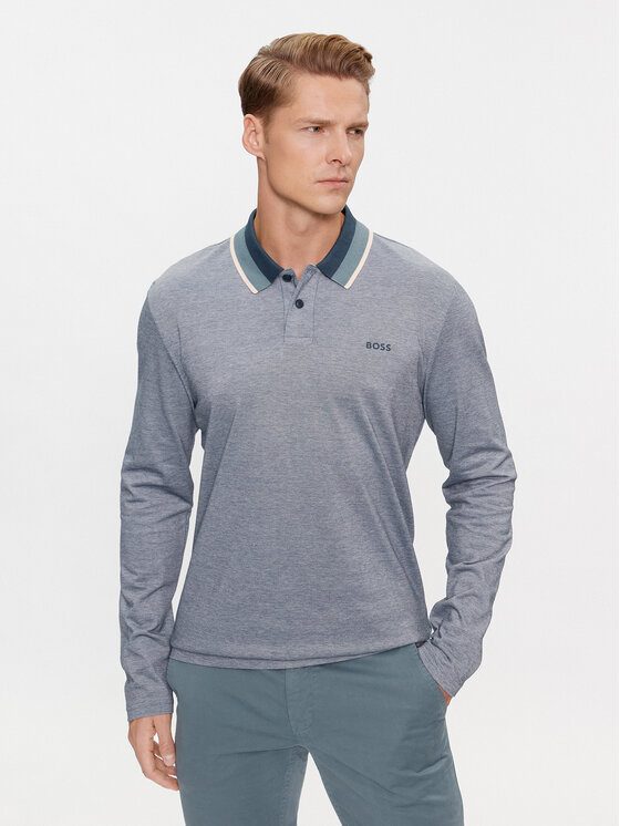 BOSS Orange Peoxfordlong_1 polo in medium beige