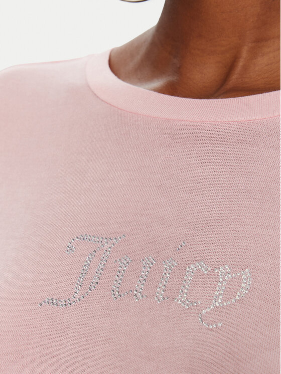 Juicy Couture Juicy Couture T-shirt Sheer JCWCT225301 Ružičasta Slim Fit