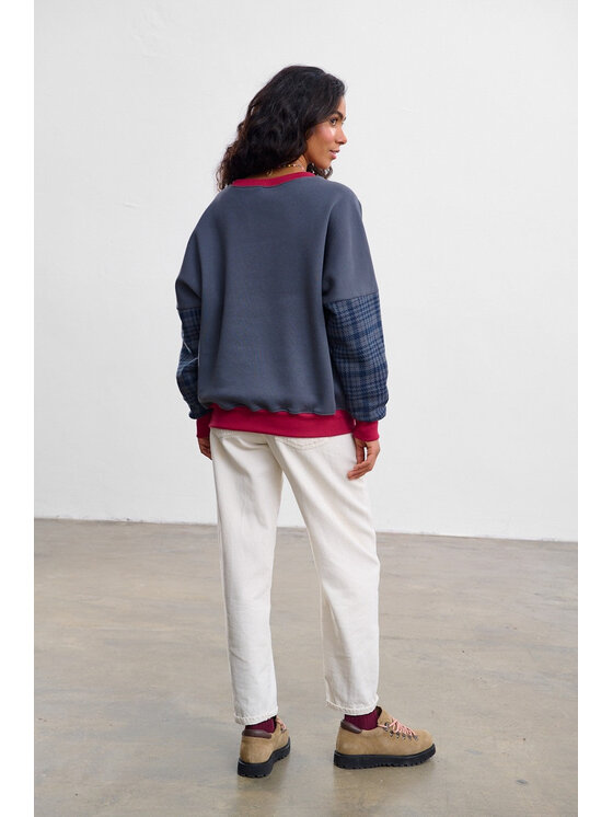 NAOKO NAOKO Bluza Dear Potter Szary Reglan Fit