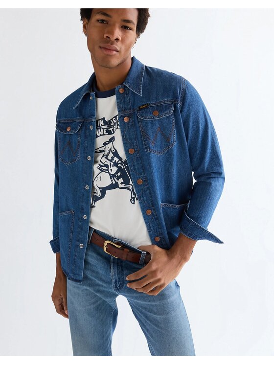 Wrangler Wrangler Camicia WRANGE Blu Regular Fit