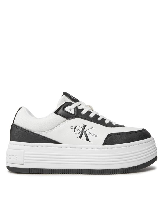 Sneakers Calvin Klein Jeans Bold Flatf Low Lace Mix Ml Fad YW0YW01316 Black/Bright White 0GM