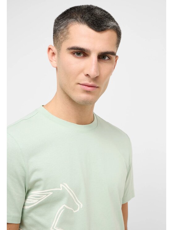 Mustang Mustang T-Shirt Style Austin Zielony Regular Fit