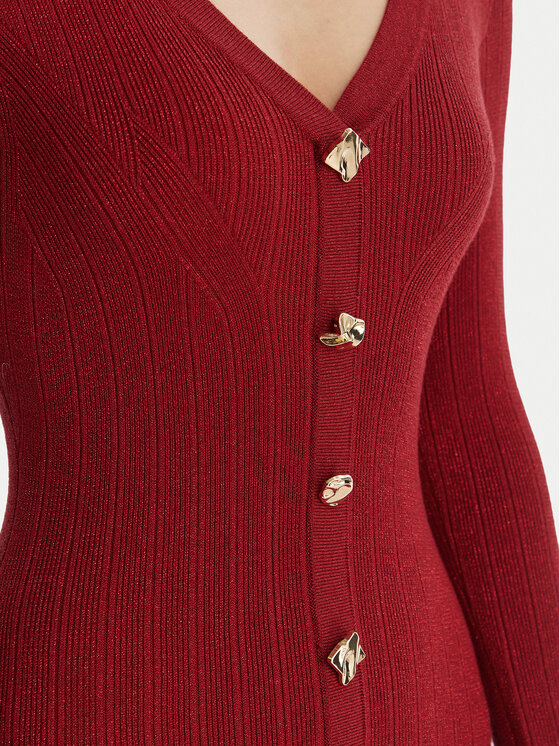 Guess Guess Rochie tricotată W6RK02 Z3700 Roșu Regular Fit