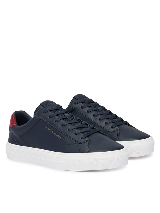 Tommy Hilfiger Tommy Hilfiger Sneakersy Premium Dress Cupsole Lth FM0FM05572 Granatowy