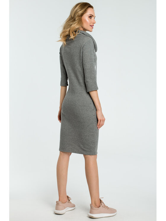 Made of Emotion Made of Emotion Vestito di maglia M391 Grigio Active Fit