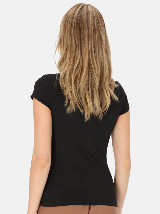 Potis & Verso Potis & Verso T-Shirt Wella Czarny Regular Fit