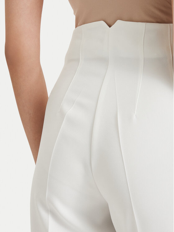 ACCESS FASHION ACCESS FASHION Spodnie materiałowe 63-5132-135 Biały Regular Fit
