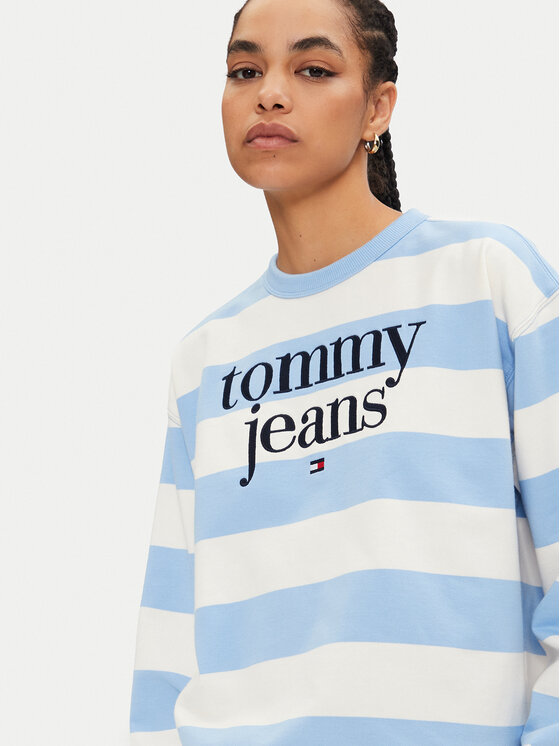Tommy Jeans Tommy Jeans Bluză Ess Logo DW0DW19041 Albastru Relaxed Fit