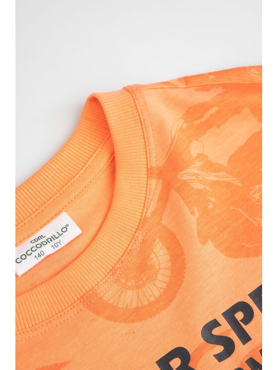 Coccodrillo Coccodrillo T-Shirt WC6143201HBJ-006 Pomarańczowy Regular Fit