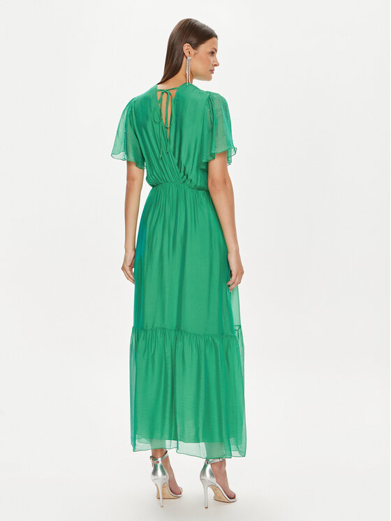 Haveone Haveone Poletna obleka AFF-L013 Zelena Regular Fit